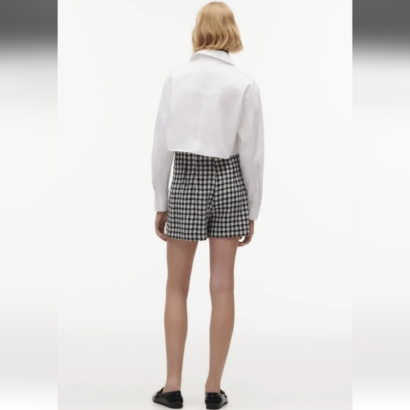 NWT Zara Houndstooth High Waist Shorts, Size M - Picture 3 of 10